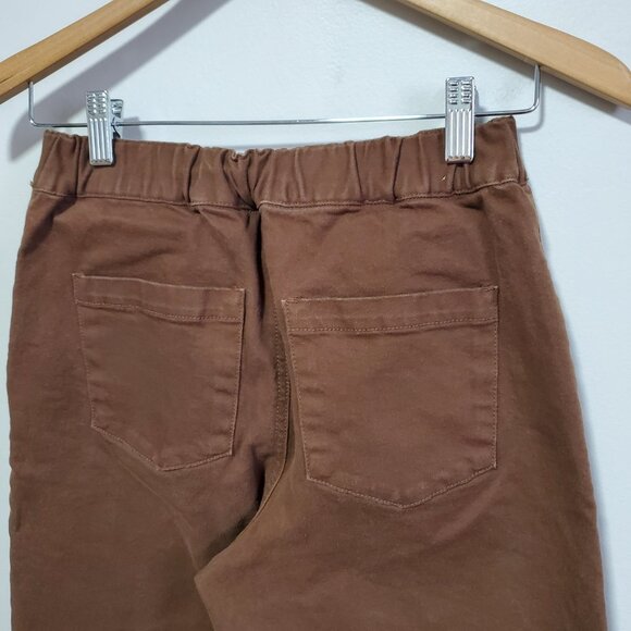 OAK + FORT Cropped Length Twill Wide Leg Pants Culottes Brown Womens Small x 25" - Picture 8 of 14